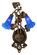 Blue Pond Lily Two Light Wall Sconce in Mahogany Bronze (57|16677)