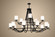 Octavia 15 Light Chandelier in Blackwash (57|165222)