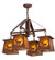 Deer At Dawn Four Light Chandelier in Rust (57|164573)