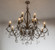 New Country French 12 Light Chandelier in Pompeii Gold (57|164238)