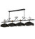 Stefano Four Light Island Pendant in Blackwash W/Gold Accents (57|164063)