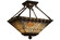 Tiffany Jeweled Peacock Two Light Semi-Flushmount in Oil Rubbed Bronze (57|163377)