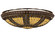 Fleur-De-Lis Eight Light Flushmount in Copper Vein & Nu Gold (57|163008)