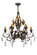New Country French Ten Light Chandelier in Black Metal,Crystal (57|162815)