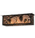 Whispering Pines Three Light Flushmount in Textured Black (57|162344)