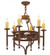 Jasmine Six Light Chandelier in Rusty Nail (57|161989)