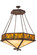 Mountain Pine Six Light Inverted Pendant in Wrought Iron On Rust (57|160953)