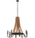 Barrel Stave Eight Light Chandelier in Costello Black (57|160700)