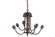 Pond Lily Seven Light Chandelier Hardware in Mahogany Bronze (57|160609)