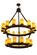 Noziroh Ring 27 Light Chandelier in Black Metal (57|159006)