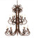 Serratina 20 Light Chandelier in Rustic Iron (57|158718)