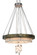 Cilindro 16 Light Pendant in Extreme Chrome, Antique Copper, And Pewter (57|158292)