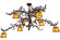 Pine Branch Eight Light Chandelier in Cafe Noir (57|158067)