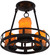 Barbury Three Light Semi-Flushmount in Textured Black (57|157815)