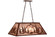 Mountain Range Six Light Oblong Pendant in Rust (57|155300)