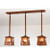 Cowboy & Steer Three Light Island Pendant in Rust (57|15511)