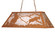 Cowboy & Steer Six Light Oblong Pendant in Rust (57|15504)