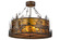 Bass And Fisherman Four Light Semi-Flushmount in Antique Copper (57|154444)