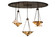 Delta Five Light Pendant in Black Metal (57|154324)