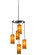 Vortex Five Light Chandelier in Coffee Bean (57|154028)