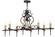 Monica Eight Light Chandelier in Mahogany Bronze (57|154026)