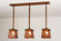 Elk At Dawn Three Light Island Pendant in Rust (57|15321)