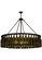 Tuscan Vineyard Six Light Chandelier in Black Metal (57|152072)