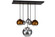 Bola Six Light Chandelier in Solar Black (57|151942)