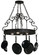 Dior Four Light Pot Rack in Wrought Iron (57|151752)