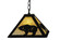 Lone Bear One Light Pendant in Black Metal (57|150870)