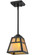 T'' Mission'' One Light Mini Pendant in Craftsman Brown (57|150127)