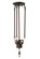Semi-Flushmount Hardware Three Light Semi Flush Mount in Mahogany Bronze (57|149733)