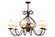 Jenna Six Light Chandelier in Rust,Custom (57|149663)