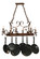 Handforged Eight Light Pot Rack in Rusty Nail (57|149135)