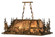 Deer Through The Trees Five Light Oblong Pendant in Antique Copper (57|148975)