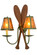 Paddle Two Light Wall Sconce in Tarnished Copper (57|148768)