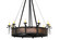 Costello Ten Light Chandel-Air in Black Metal,Burnished Copper (57|147942)