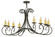 Elon Eight Light Chandelier in Blackwash (57|146659)
