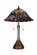 Tiffany Peacock Feather Two Light Table Lamp in Craftsman Brown (57|14574)