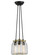 Mason Jar Three Light Pendant in Black Metal (57|145069)