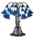 Blue Pond Lily Ten Light Table Lamp in Mahogany Bronze (57|14397)