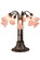 Pink Pond Lily Ten Light Table Lamp in Mahogany Bronze (57|14363)