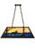 Moose At Lake Six Light Oblong Pendant in Dark Roast (57|142396)