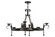 Andorra Eight Light Chandelier Hardware in Classic Rust (57|142060)