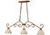 Mona Three Light Island Pendant in Copper (57|141759)