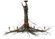 Twigs Six Light Chandelier in Mahogany Bronze (57|141355)