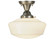 Revival One Light Semi-Flushmount in Nickel (57|141231)