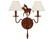 High Plains Rider Two Light Wall Sconce in Rusty Nail (57|140707)