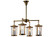 Fulton Four Light Chandelier in Natural Brass Natural Brass (57|140492)