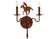 High Plains Rider Two Light Wall Sconce in Rusty Nail (57|140038)